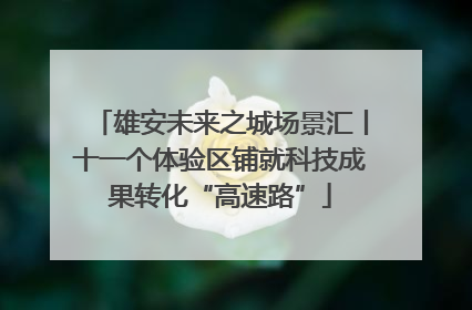 雄安未来之城场景汇丨十一个体验区铺就科技成果转化“高速路”